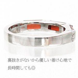 指輪 ガーネット 1月誕生石 ダイヤモンド 0.08ct k18ゴールド 18金 レディース ジュエリー アクセサリーの画像