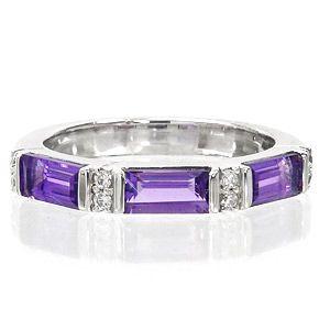 指輪 アメジスト ダイヤモンド 0.08ct 2月誕生石 k18ゴールド 18金 レディース ジュエリー アクセサリーの画像