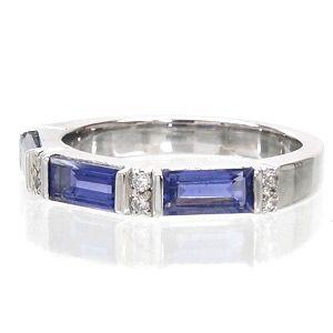 指輪 アイオライト リング ダイヤモンド 0.08ct k18ゴールド 18金 レディース ジュエリー アクセサリーの画像