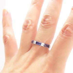 指輪 アイオライト リング ダイヤモンド 0.08ct k18ゴールド 18金 レディース ジュエリー アクセサリーの画像