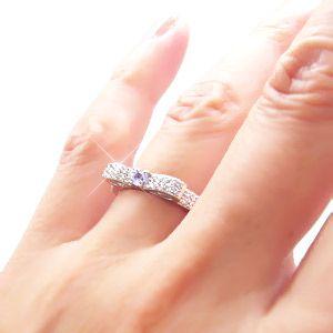 指輪 タンザナイト 12月誕生石 ダイヤモンド リング リボン プラチナ900 pt900 0.3ct レディース アクセサリーの画像