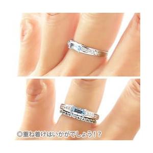 指輪 ブルートパーズ リング バケットカット ダイヤモンド 0.1ct プラチナ900 pt900 レディース ジュエリー アクセサリーの画像