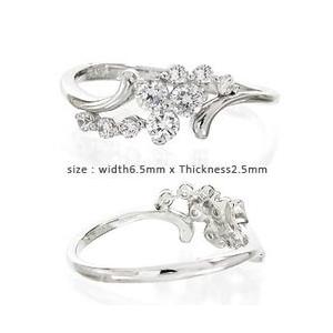 指輪 ダイヤモンド リング フラワー 花 0.3ct k18ゴールド 18金 レディース ジュエリー アクセサリーの画像