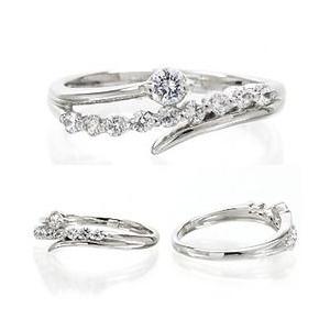 指輪 ダイヤモンド リング k18ゴールド 0.3ct テンダイヤモンド 18金 レディース ジュエリー アクセサリーの画像
