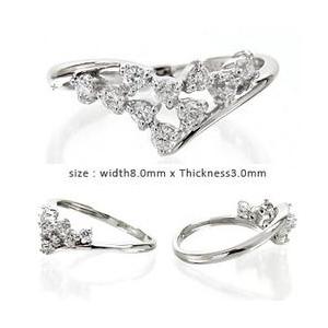 指輪 ダイヤモンド リング k18ゴールド 0.3ct テンダイヤモンド 18金 レディース ジュエリー アクセサリーの画像