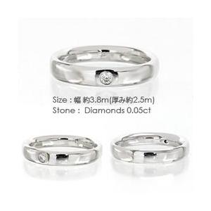 指輪 ダイヤモンド リング 0.05ct k18ゴールド 結婚マリッジリング 18金 レディース ジュエリー アクセサリーの画像