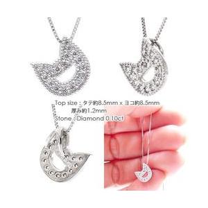 猫 キャット ねこ ネコ ダイヤモンド ネックレス ペンダント ダイヤ 0.1ct k18ゴールド 18金 レディース アクセサリーの画像