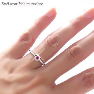 指輪 ハート リング ダイヤモンド 0.1ct k18ゴールド ピンキーリング 18金 カラーストーン レディース アクセサリーの画像