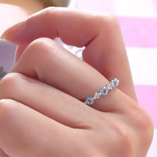 指輪 ダイヤモンド 0.13ct リング ストレート k18ゴールド カラーストーン 18金 レディース ジュエリー アクセサリーの画像