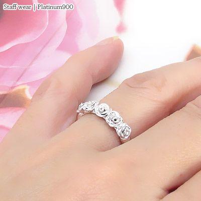 指輪 ローズリング 花 フラワーリング バラ ばら ROSE プラチナ900