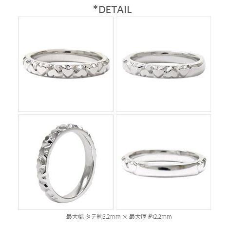 指輪 ピンキーリング ハートリング プラチナ900 pt900 甲丸 平打ち レディース ジュエリー アクセサリーの画像