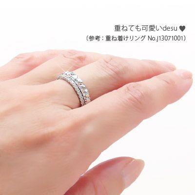 指輪 ピンキーリング ハートリング プラチナ900 pt900 甲丸 平打ち レディース ジュエリー アクセサリーの画像