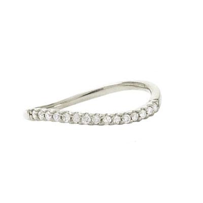 指輪 ハーフエタニティリングリング ダイヤモンド リング プラチナ900 Pt900 0.1ct ウェーブの画像