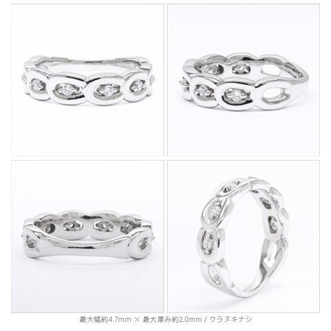 指輪 ダイヤモンド リング 18金 k18ゴールド ダイヤ 0.1ct ホースシュー 馬蹄 レディース ジュエリー アクセサリーの画像