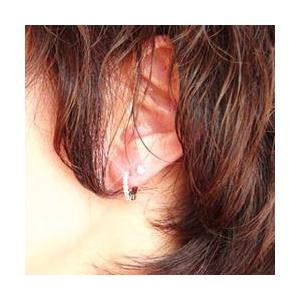 ピアリング ダイヤモンド イヤリング 0.3ct フープ 中折れ式 イヤリング 18ホワイトゴールド k18ゴールド 18金 レディースの画像