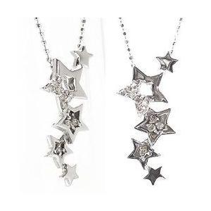 ダイヤモンド 星 スター ネックレス ペンダント ダイヤ 0.08ct 18k k18ゴールド k18wg k18yg k18pg 韓流ドラマ レディースの画像