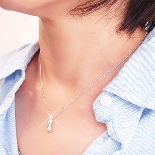 ダイヤモンド トリロジー スリーストーン ネックレス ペンダント 0.3ct k18ゴールド 18金 レディース アクセサリーの画像