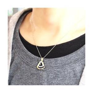オープンハート ダイヤモンド 0.2ct ネックレス ペンダント ダイヤ k18ゴールド 18金 レディース アクセサリーの画像