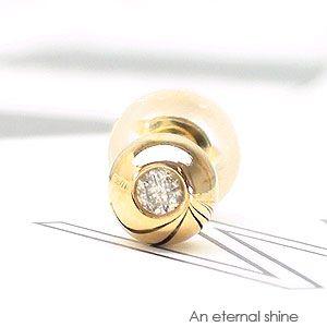 k18ピアス片耳用　0.02カラットダイヤ 一粒 ダイヤピアス 片耳ピアス ソリティア ダイヤモンド 0.02ct k18