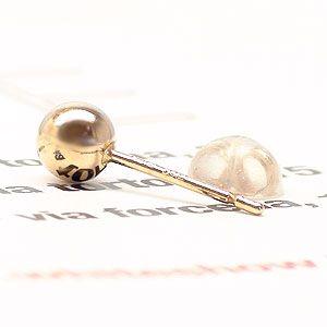 一粒 ダイヤピアス 片耳ピアス ソリティア ダイヤモンド 0.02ct k18