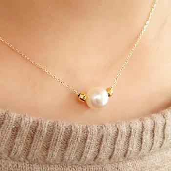 パールネックレス k18ゴールド 18金 アコヤ真珠7mm 一粒 レディース