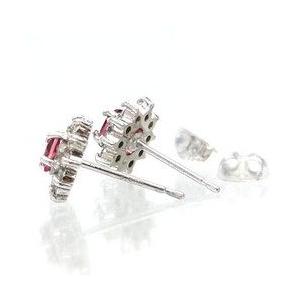 ピンクトルマリン ピアス プラチナ900 pt900 ピアス ダイヤモンド 0.2ct ピアス 10月誕生石 レディース アクセサリーの画像