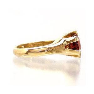 ベビーリング 1月誕生石 ガーネット k18イエローゴールド レディース