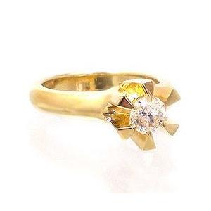 ベビーリング ダイヤモンド 0.10ct 4月誕生石ｋ18イエローゴールド レディース ジュエリー アクセサリーの画像