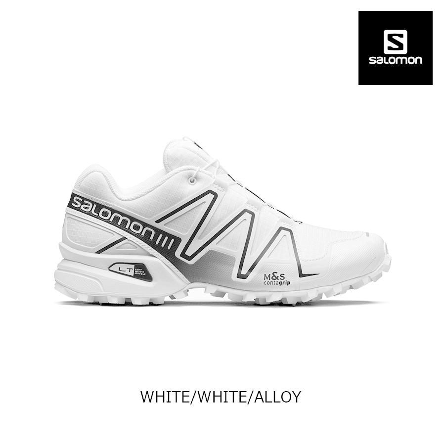 SALOMON　SPEEDCROSS 3　WHITE/WHITE/ALLOY　サロモンスニーカーズ　ユニセックス　L41312700　正規取扱店｜eternalyouth