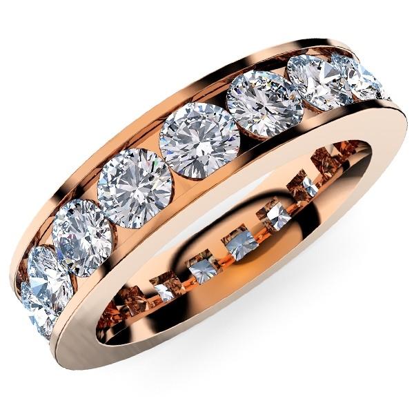 ダイヤモンド フルエタニティ リング K18PG スクエア 2.5mm 7-9｜結婚