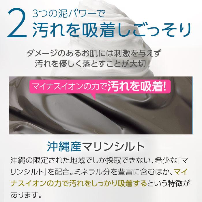 泥 洗顔 ソープ 毛穴 もっちり 洗顔フォーム どろあわわ 泡立てネット付/ 送料無料 今だけ発酵プラセンタフェイスマスク2枚プレゼント！健康コーポレーション｜eterno-beauty｜08