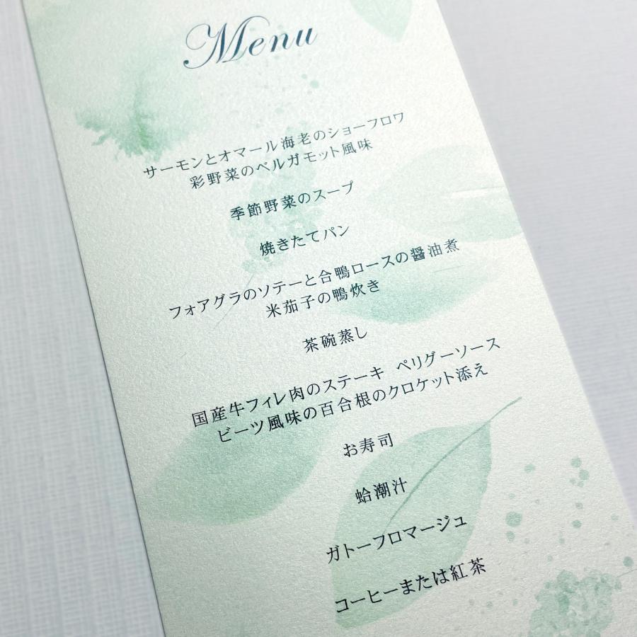 メニュー表  (メニュー印刷込み）ペタル / イエロー・グリーン・ピンク・ブルー  料理メニュー 結婚式 パーティー｜eteruza｜07