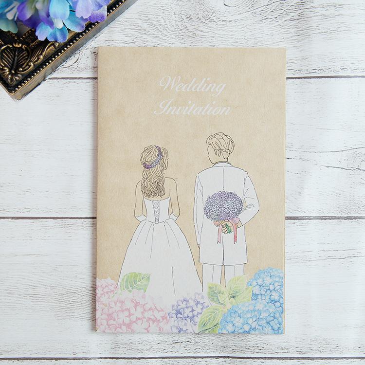 招待状 (手作りセット)マリエ・アジサイ　サテンリボン付き　選べる髪型3種類　結婚式 |  | 03