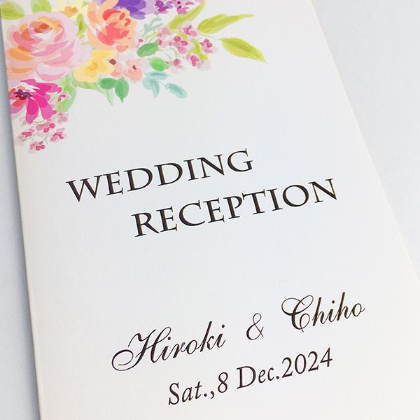 セミオーダー 結婚式 席次表 名入れ・挙式日記入 タイトル文字を4種類