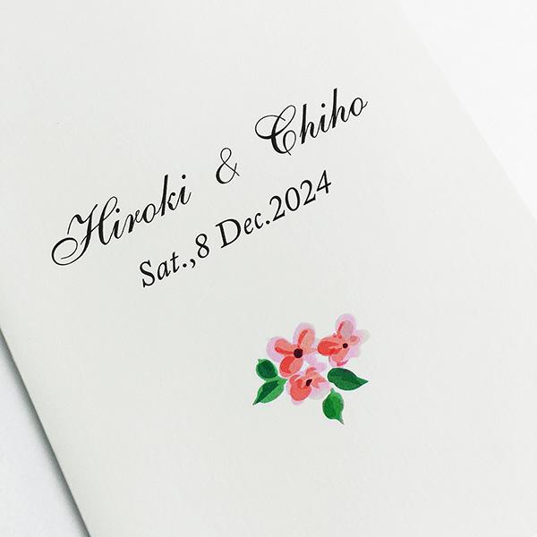 セミオーダー 結婚式 席次表 名入れ・挙式日記入 タイトル文字を4種類