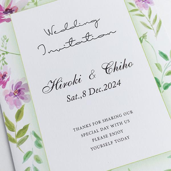 セミオーダー 結婚式 招待状 台紙 名入れ 挙式日記入 タイトル文字を4種類の書体から好きなものを選択 オリジナル 手作りセット ブーケdデザイン Bouquet D エテルザ 通販 Yahoo ショッピング