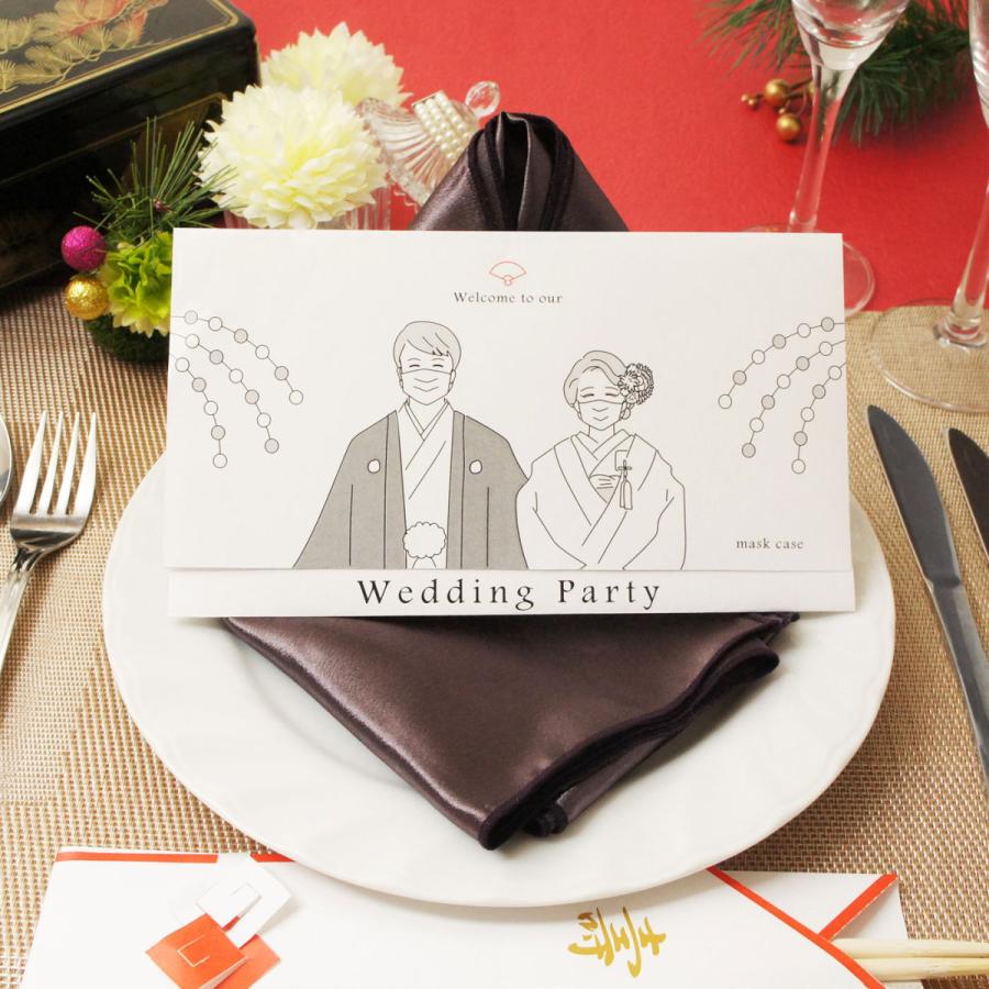 抗菌 マスクケース 10枚 結婚式 和柄 和風 着物 和装 Siaa 使い捨て 厚紙 日本製 オリジナル ネコポス可 新郎新婦 白無垢 Maskcase Ohirome エテルザ 通販 Yahoo ショッピング