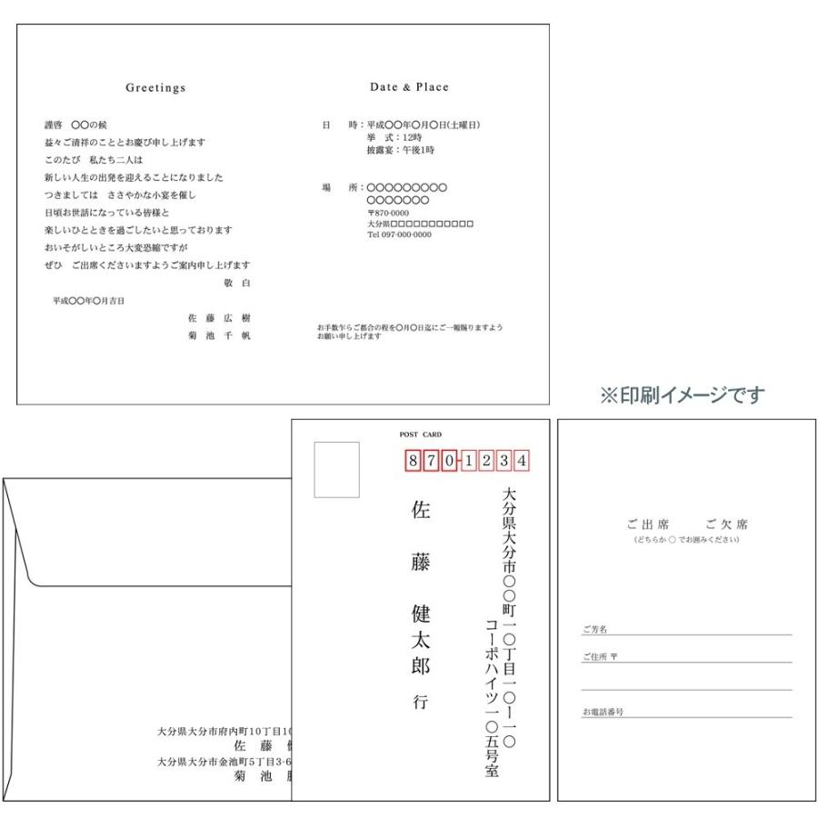 セミオーダー 結婚式 招待状 名入れ 挙式日記入 タイトル文字 用紙を4種類から選択 組み合わせは16通り 手作りセット ポピーc オリジナル Poppy C エテルザ 通販 Yahoo ショッピング