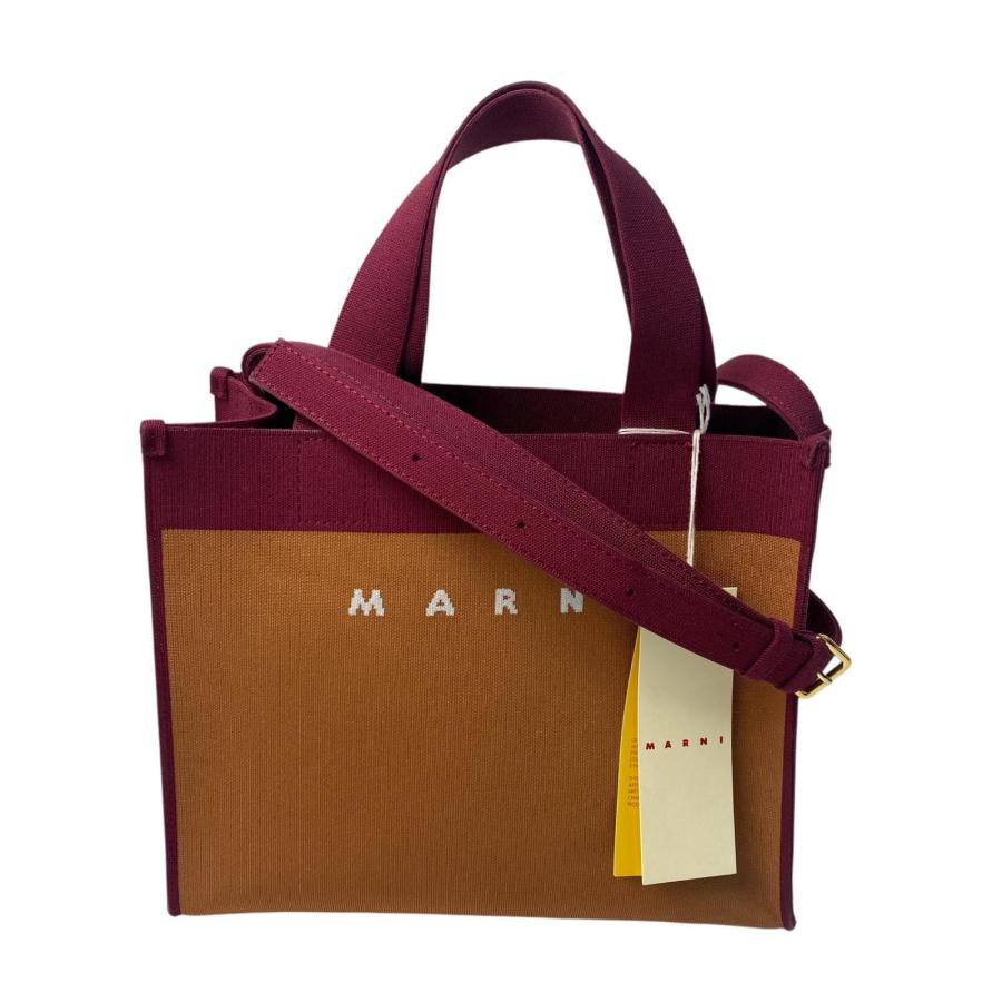 MARNI（マルニ） ジャガード ロゴ 2WAY ショルダーバッグ ハンドバッグ 