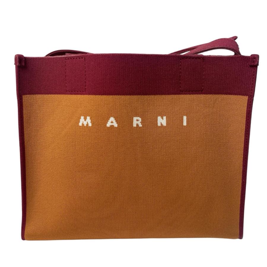 MARNI（マルニ） ジャガード ロゴ 2WAY ショルダーバッグ ハンドバッグ 