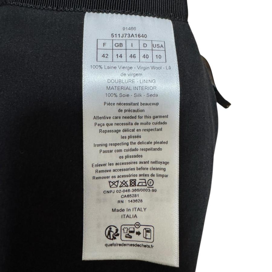 美品 Dior ディオール チェック柄 ミニ プリーツスカート ベルト付 #42 511J73A1640 レディースの画像