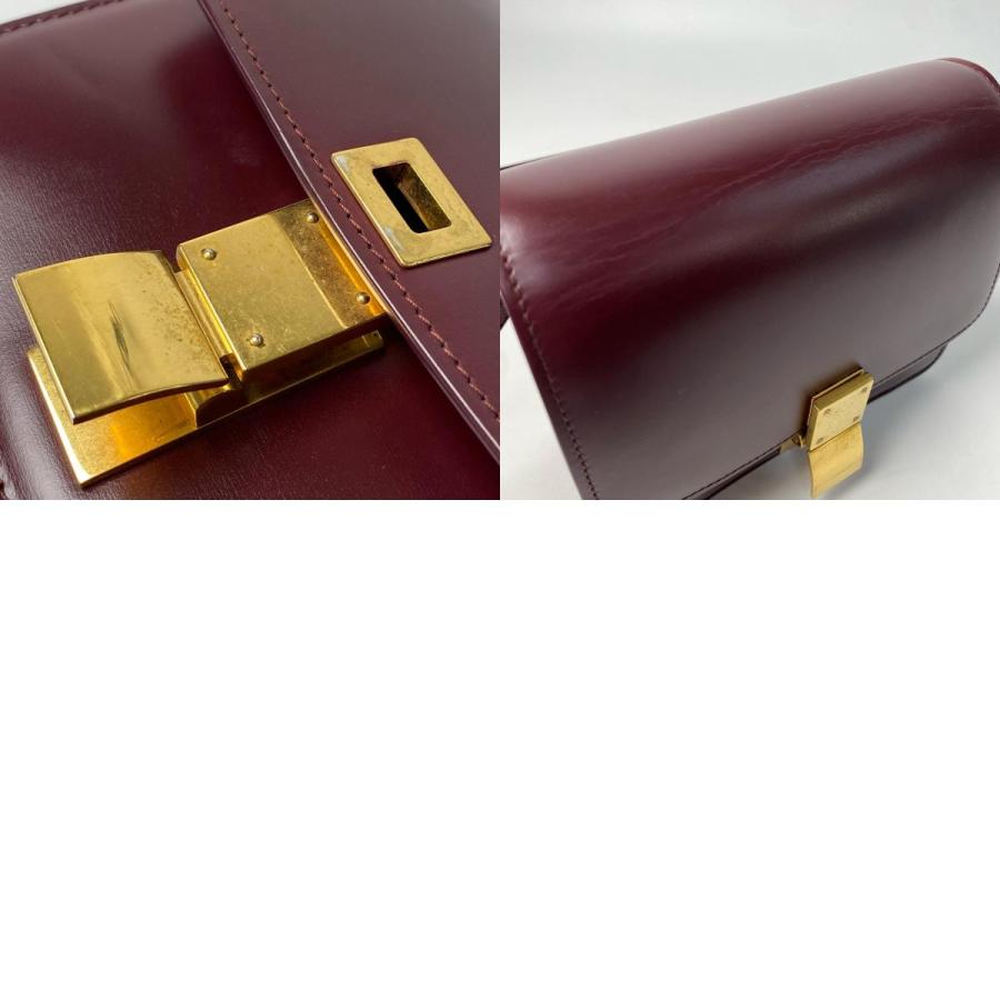 CELINE（セリーヌ） クラシックボックス ショルダーバッグ ボルドー 