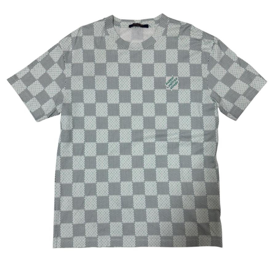 美品 ヴィトン LOUIS VUITTON ダミエ 半袖Tシャツ メンズ L LOUIS VUITTON（ルイ・ヴィトン） 美品 ダミエ 半袖Tシャツ #L メンズ