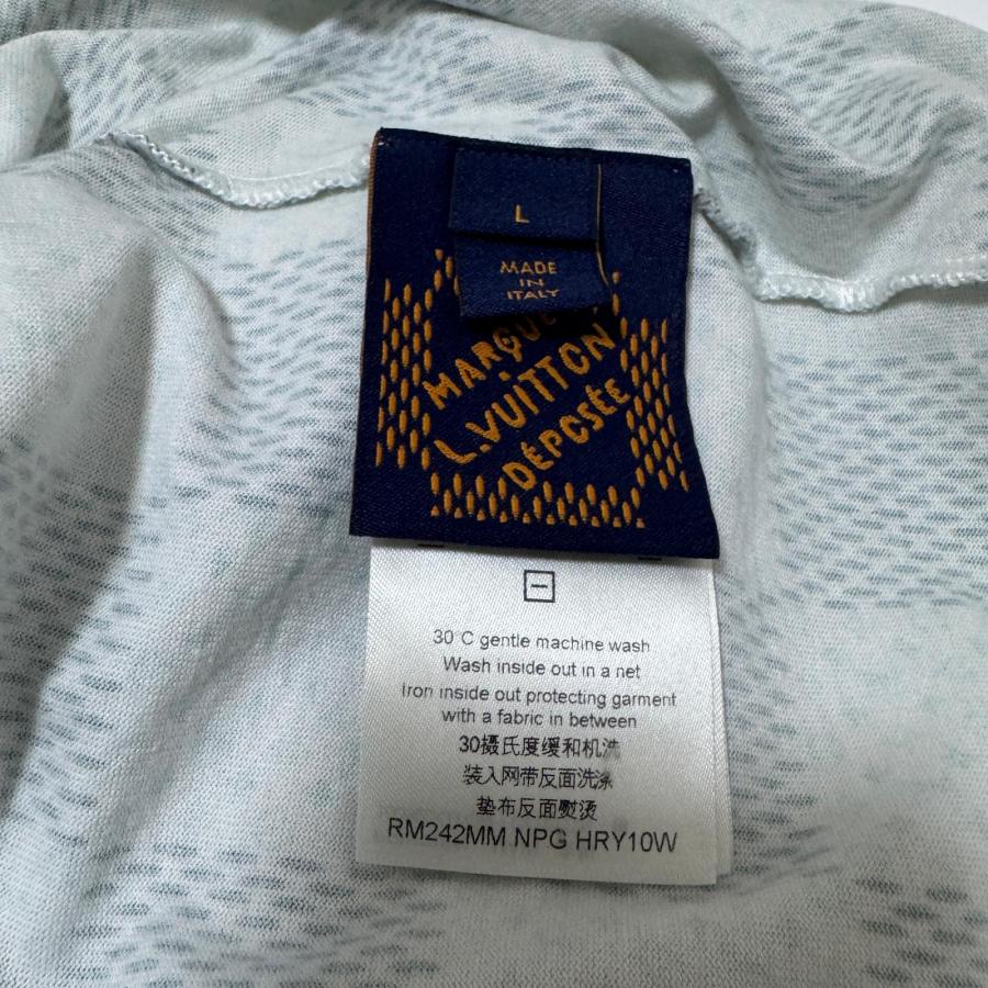 美品 ヴィトン LOUIS VUITTON ダミエ 半袖Tシャツ メンズ L LOUIS VUITTON（ルイ・ヴィトン） 美品 ダミエ 半袖Tシャツ #L メンズ
