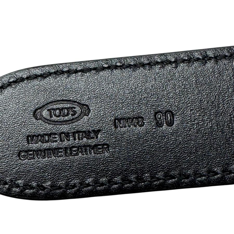 トッズ TOD's レザー ベルト 編み込み Tタイムレス レディース