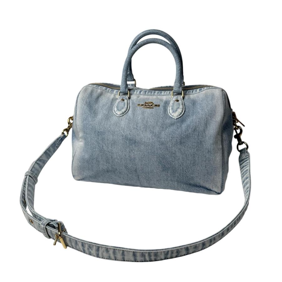 COACH（コーチ） 美品 ローアン ラージ サッチェル バッグ・ラブド