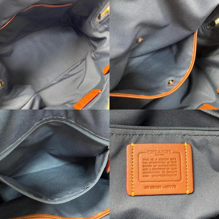 COACH（コーチ） 美品 ローアン ラージ サッチェル バッグ・ラブド 