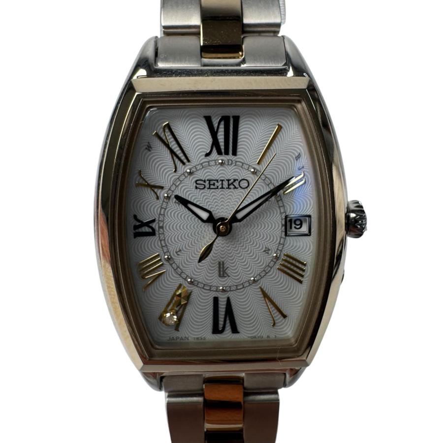 SEIKO（セイコー） 美品 ルキア 1B32-0AJ0 シルバー文字盤 ソーラー