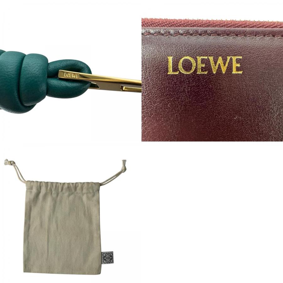 【極美品】LOEWE 二つ折り財布 ノット コンパクト ジップアラウンド LOEWE（ロエベ） ノット コンパクト ジップアラウンド ウォレット
