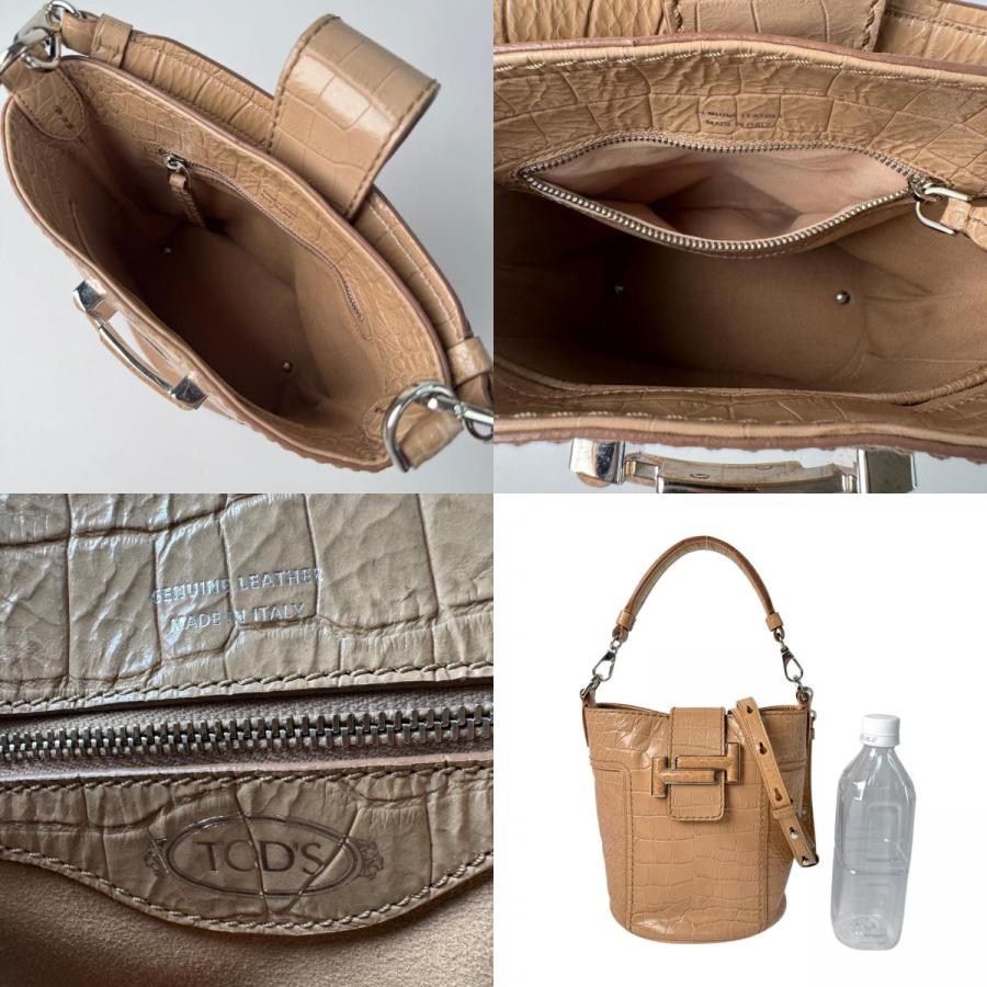 TOD’S ダブルT バケットバッグ トッズ TOD'S ダブルT クロコ型押し バケットバッグ ショルダーバッグ